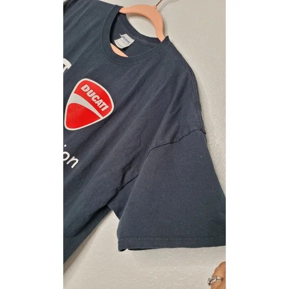 Ducati Desmo Passion Shirt Mens XXL Blue Motorcycle Euro Cycles Graphic - Picture 2 of 7